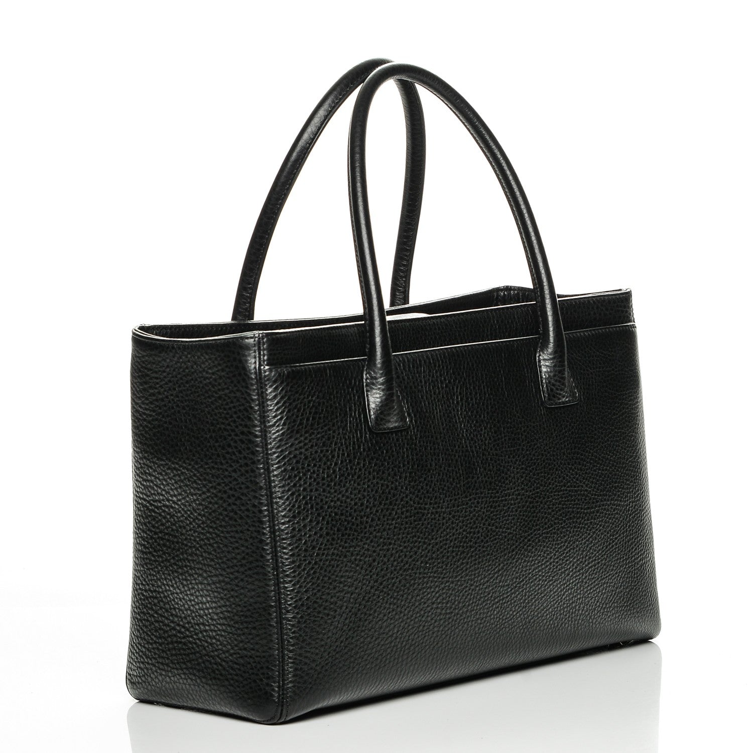Chanel Calfskin Cerf Executive Shopper Tote Black 3 of 7