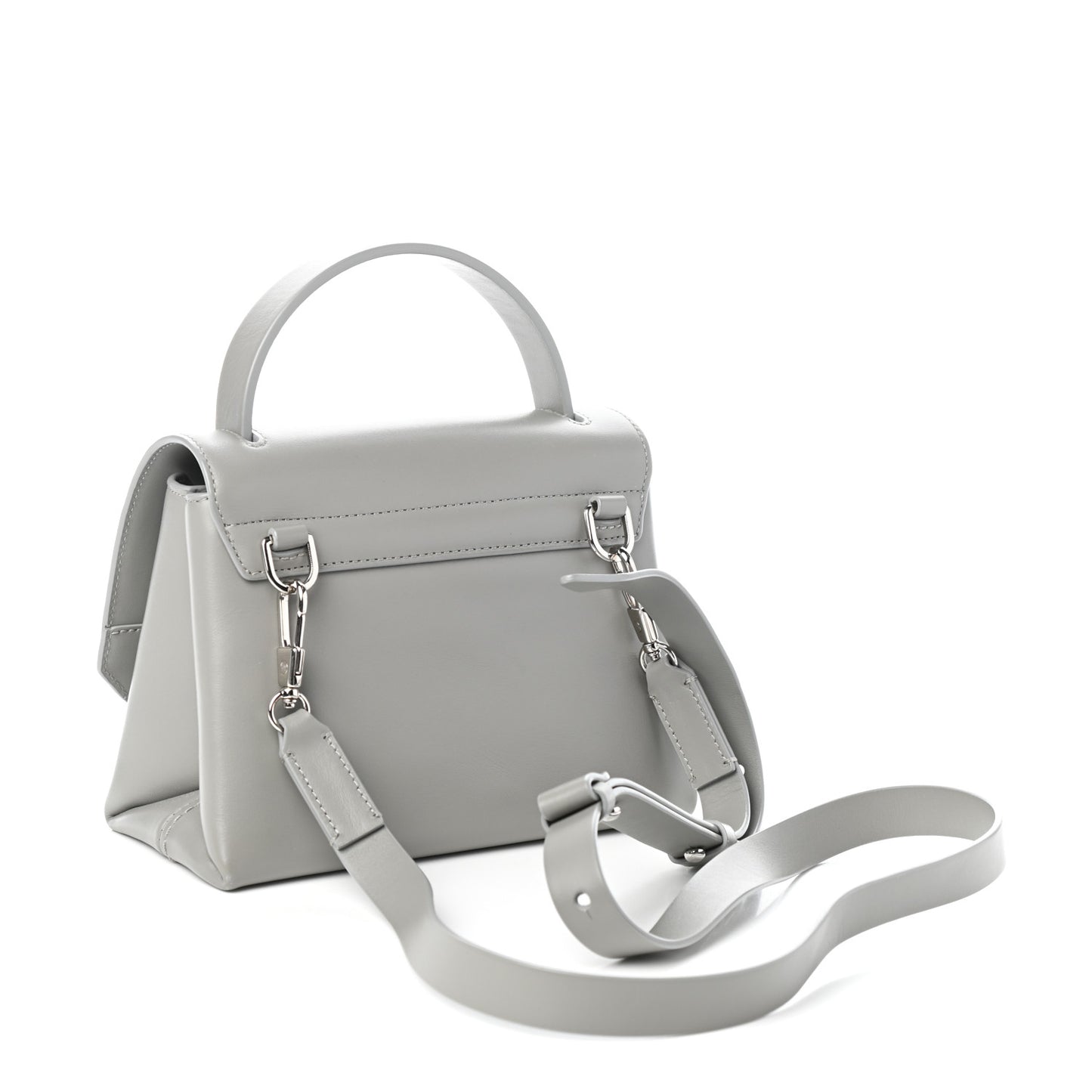 Smooth Calfskin Mini Alix Top Handle Satchel Cement