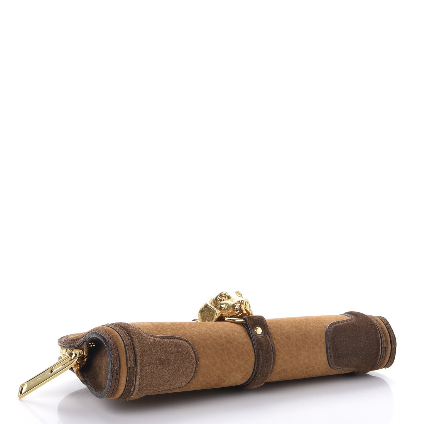 Prorsum Grainy Nubuck Alma Dog Clutch Brown