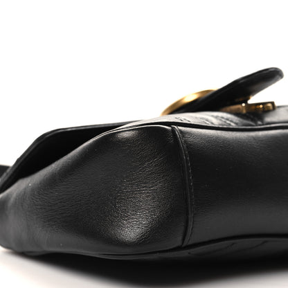 Gucci Calfskin Matelasse Mini GG Marmont Shoulder Bag Black 9 of 12