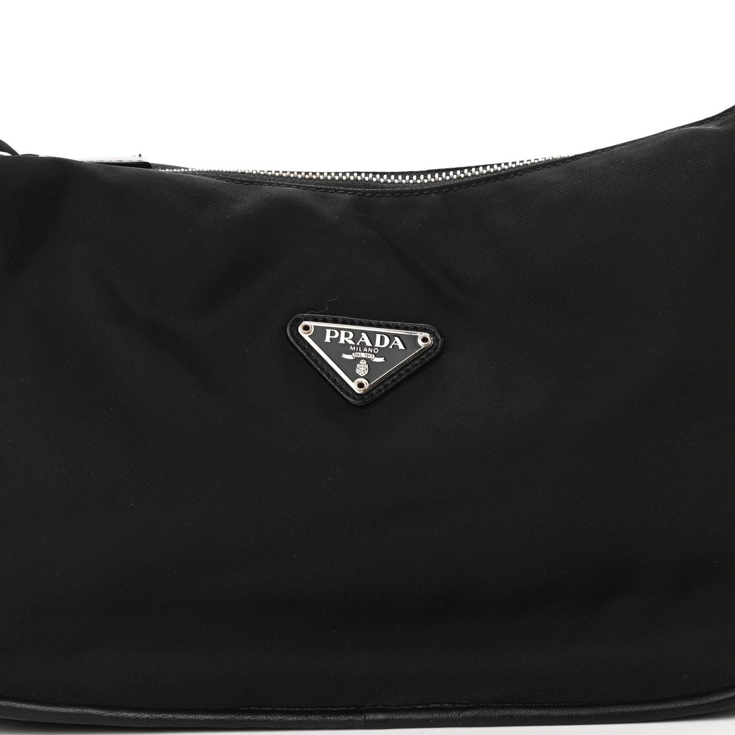 Tessuto Nylon Saffiano Hobo Black