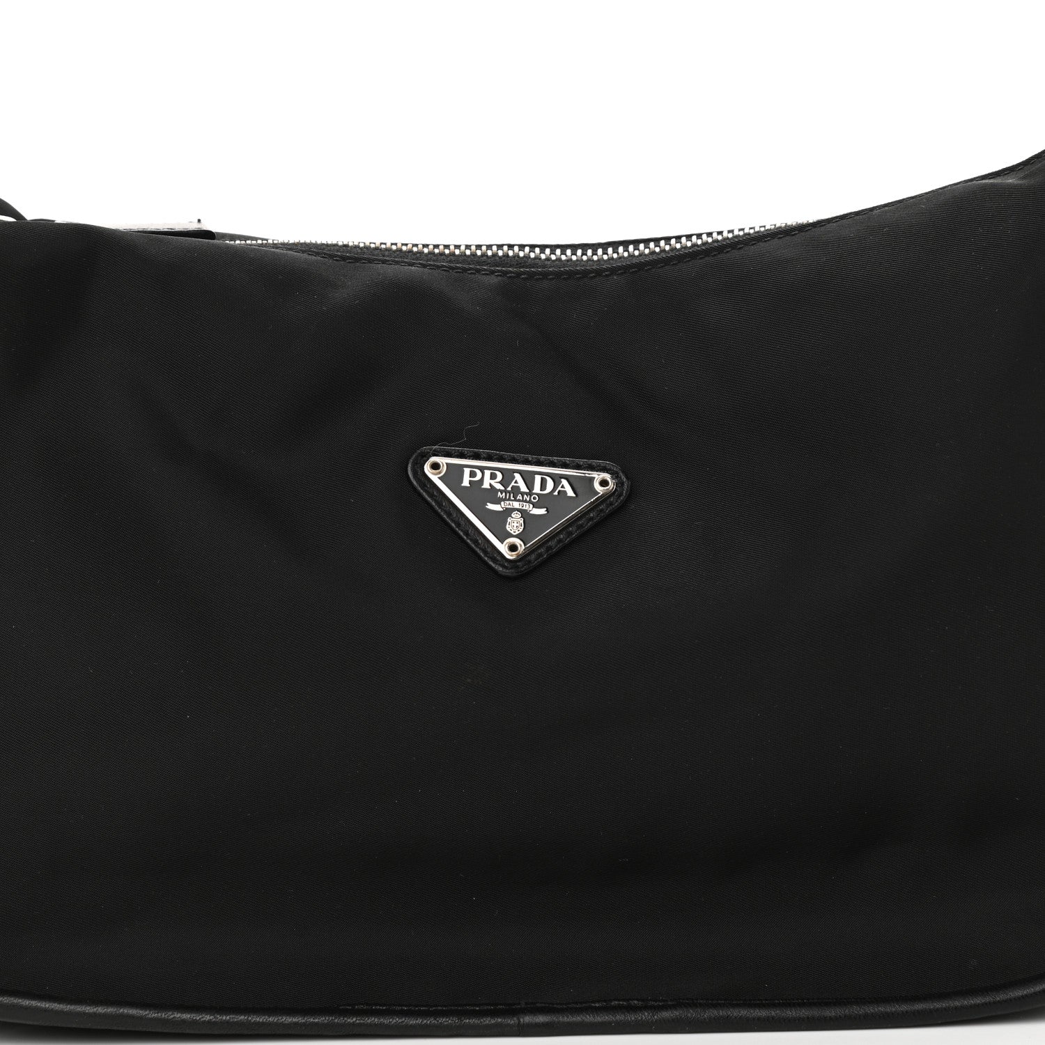Prada Tessuto Nylon Saffiano Hobo Black 8 of 10