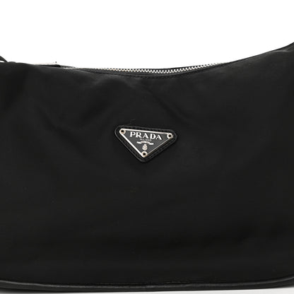 Prada Tessuto Nylon Saffiano Hobo Black 8 of 10