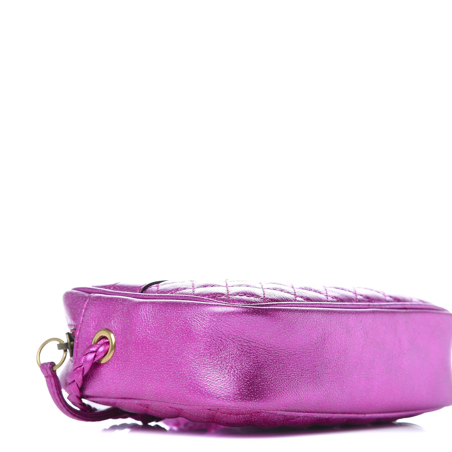 Gucci Laminated Nappa Trapuntata Mini Zumi Shoulder Bag Fuxia 4 of 9