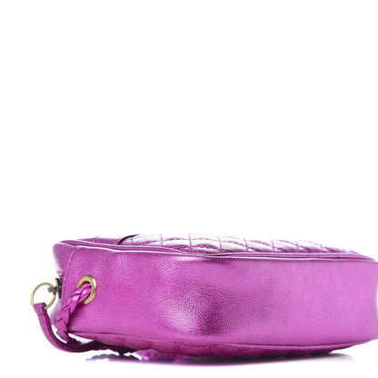 Gucci Laminated Nappa Trapuntata Mini Zumi Shoulder Bag Fuxia 4 of 9