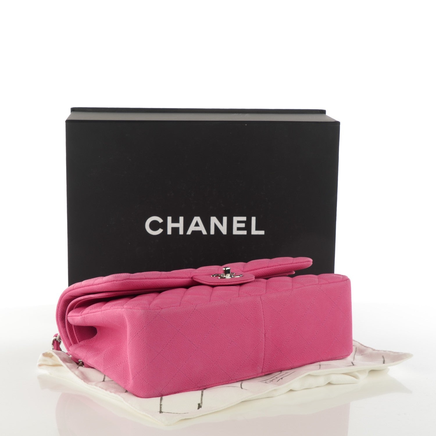 Chanel Iridescent Caviar Quilted Jumbo Double Flap Pink 4 of 9