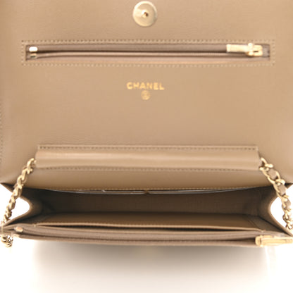 Chanel Caviar Quilted Wallet On Chain WOC Beige 5 of 12