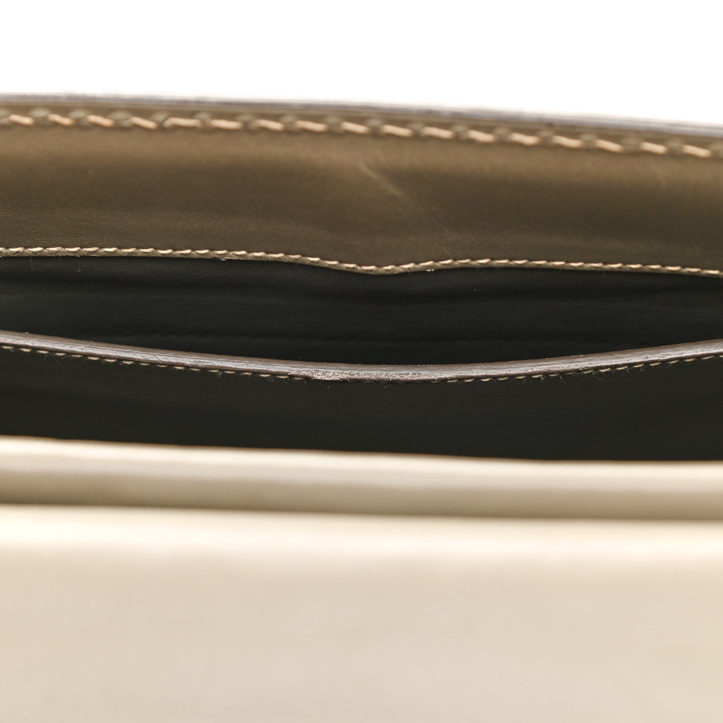 Vitello Tri-Color Medium Sound Top Handle Satchel Grigio Black
