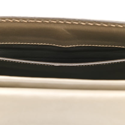 Prada Vitello Tri-Color Medium Sound Top Handle Satchel Grigio Black 10 of 18