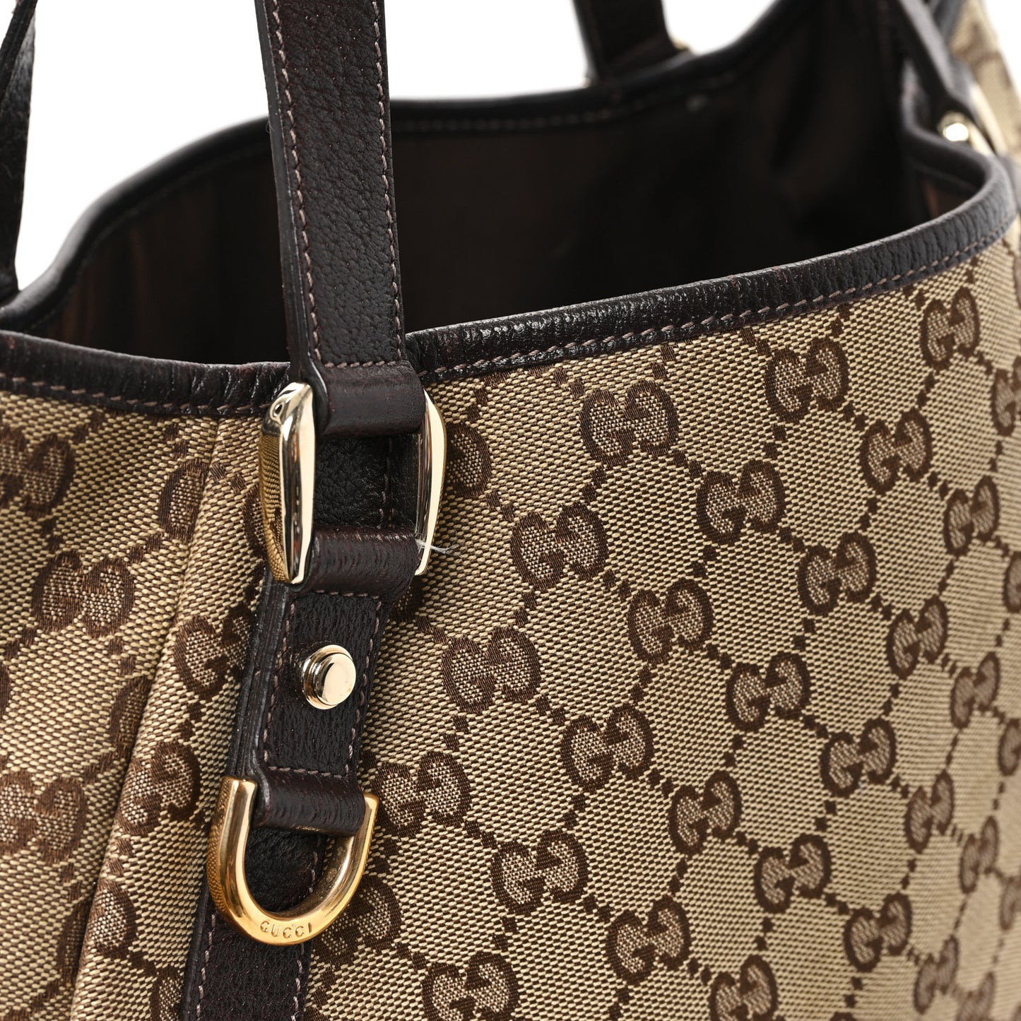 Monogram Medium Abbey Shoulder Bag Dark Brown