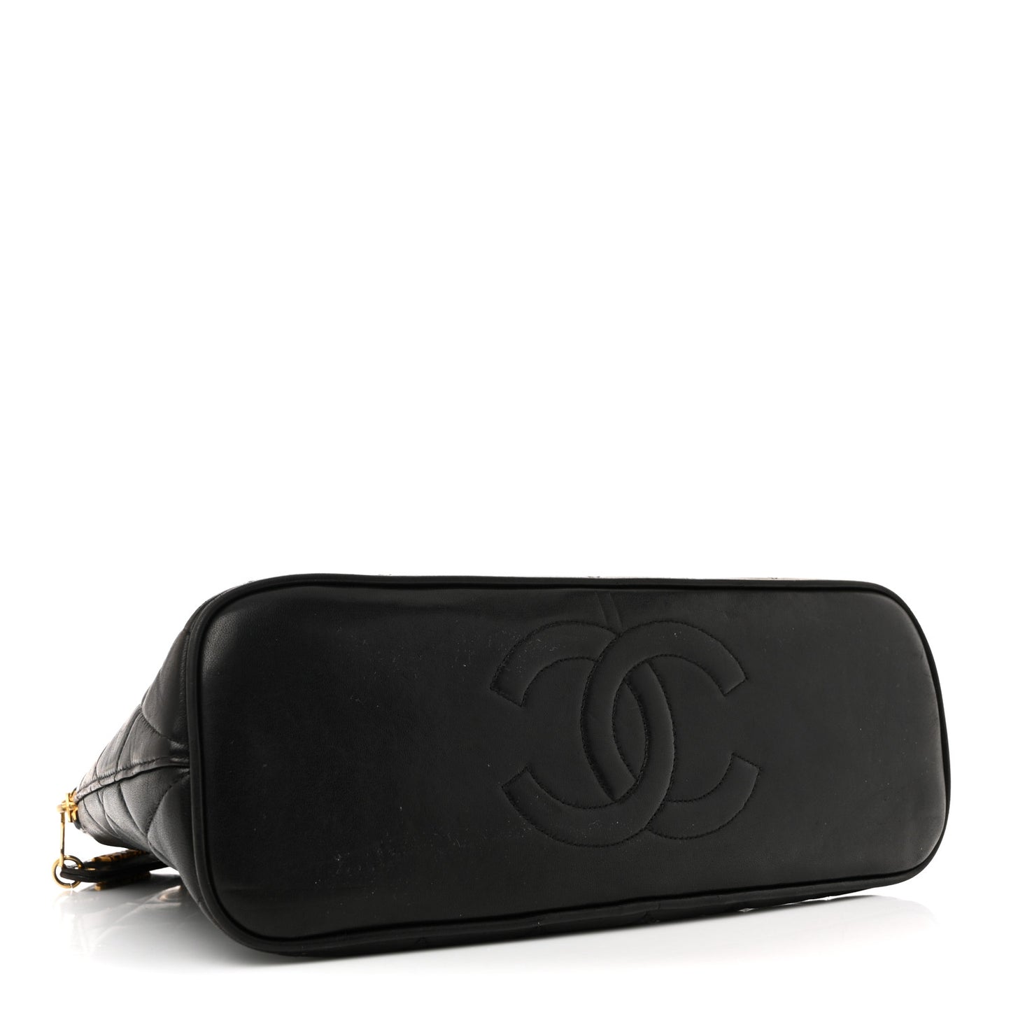 Lambskin Quilted Shoulder Bag Black
