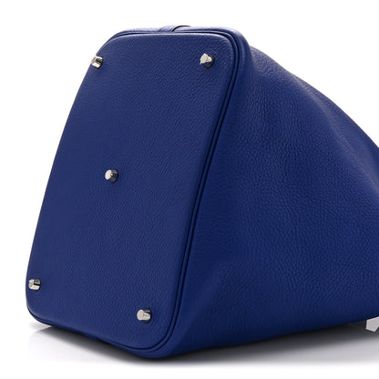 Hermes Taurillon Clemence Picotin Lock 26 GM Bleu Electrique 10 of 10