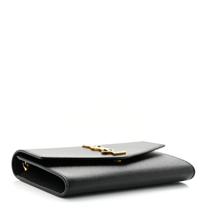 Saint Laurent Grain de Poudre Uptown Chain Wallet Black 5 of 11