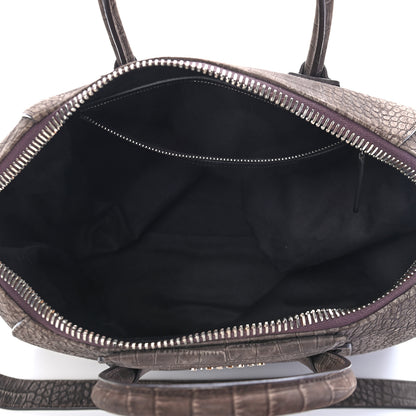 Givenchy Nubuck Crocodile Embossed Medium Antigona Brown 4 of 9