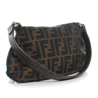 Fendi Zucca Nappa Nuvolata Vitello Tortuga Spy Pouch Bag Tobacco Moro 3 of 11