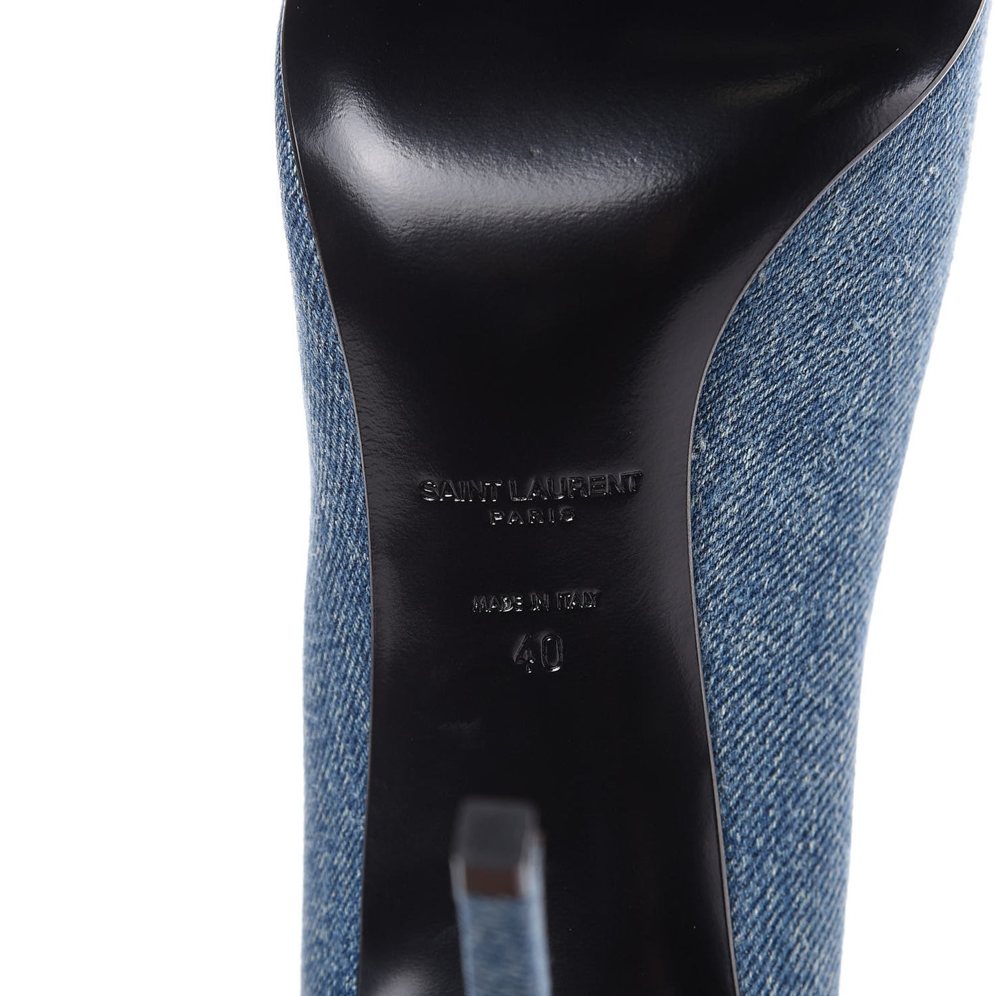 Denim Classic Paris Escarpin V 105 Skinny Pumps 40 Light Blue
