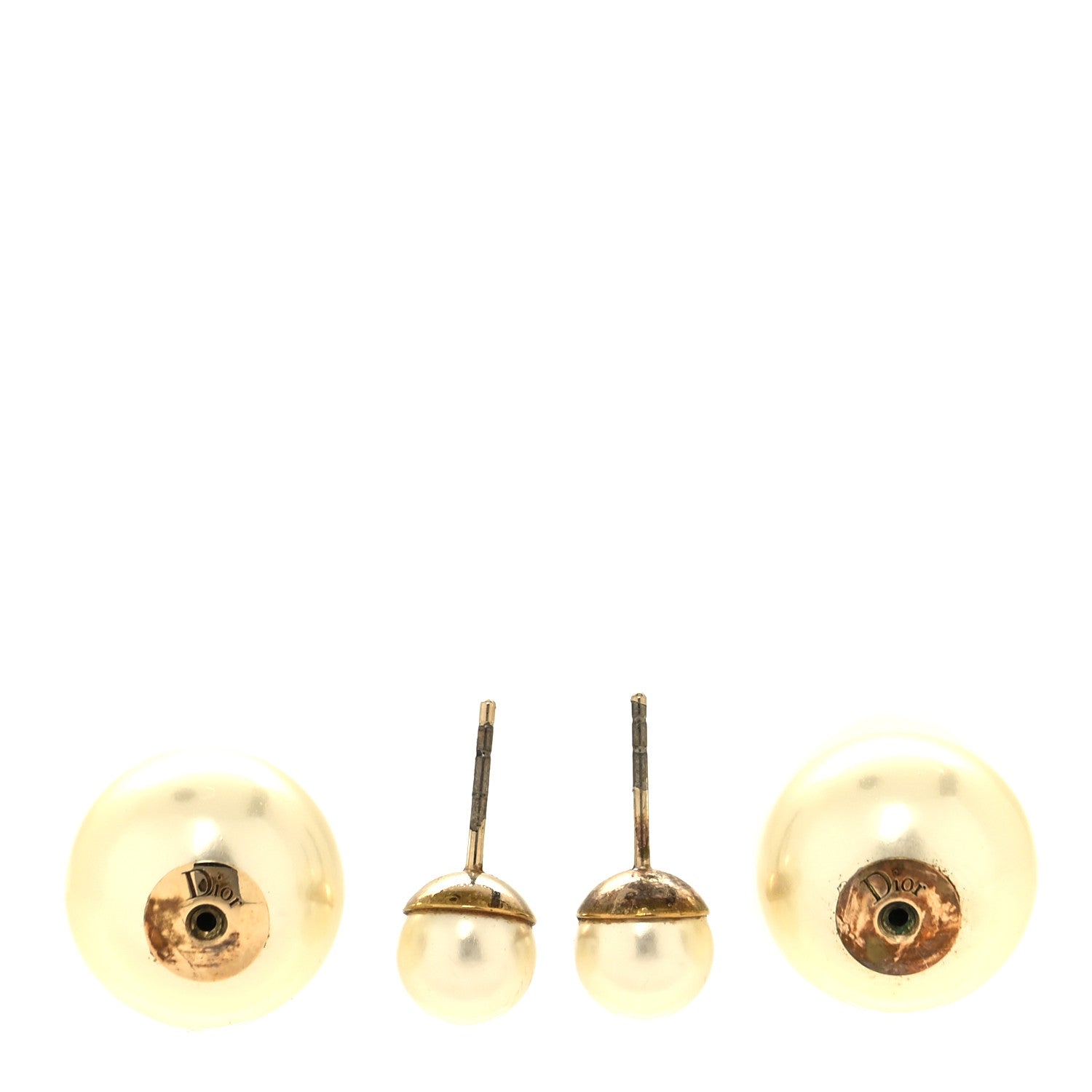Christian Dior Pearl Mise En Dior Tribal Earrings Gold 3 of 5