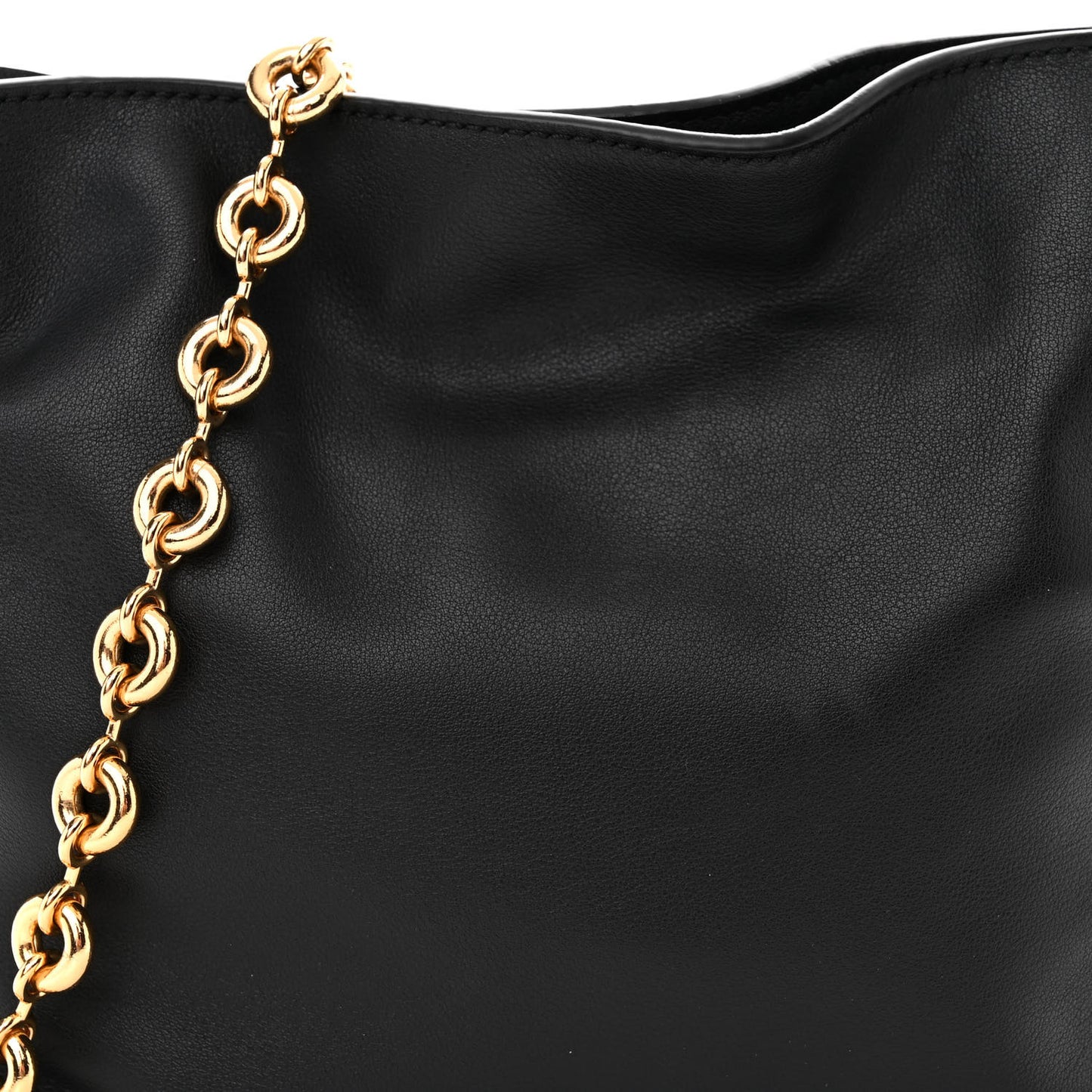 Nappa Calfskin Mini Flamenco Knot Clutch With Chain Black
