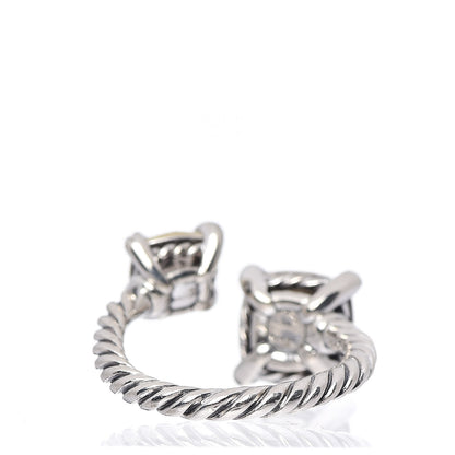David Yurman Sterling Silver 18K Yellow Gold Diamond Chatelaine Bypass Ring 49 4.75 4 of 5