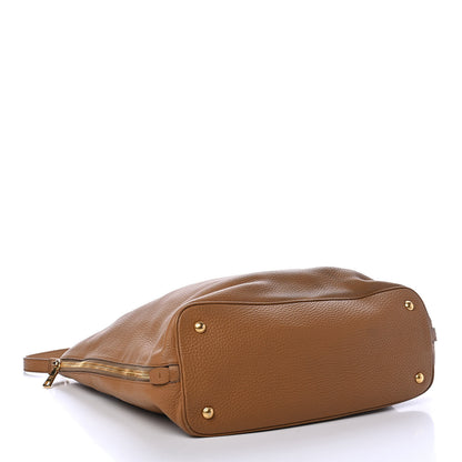 Prada Vitello Daino Side Zip Tote Cannella 3 of 5