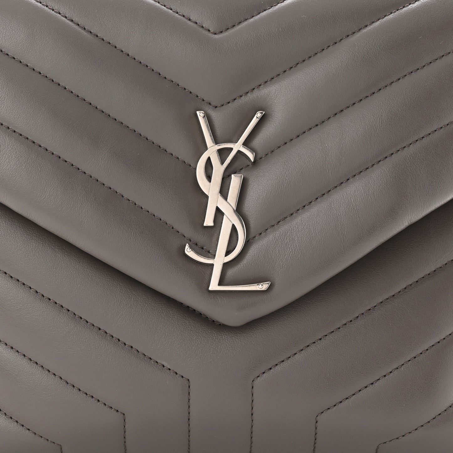 Calfskin Y Quilted Monogram Medium Loulou Chain Satchel Earth