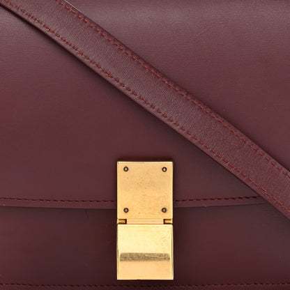 Celine Box Calfskin Small Classic Box Flap Bag Burgundy 8 of 13