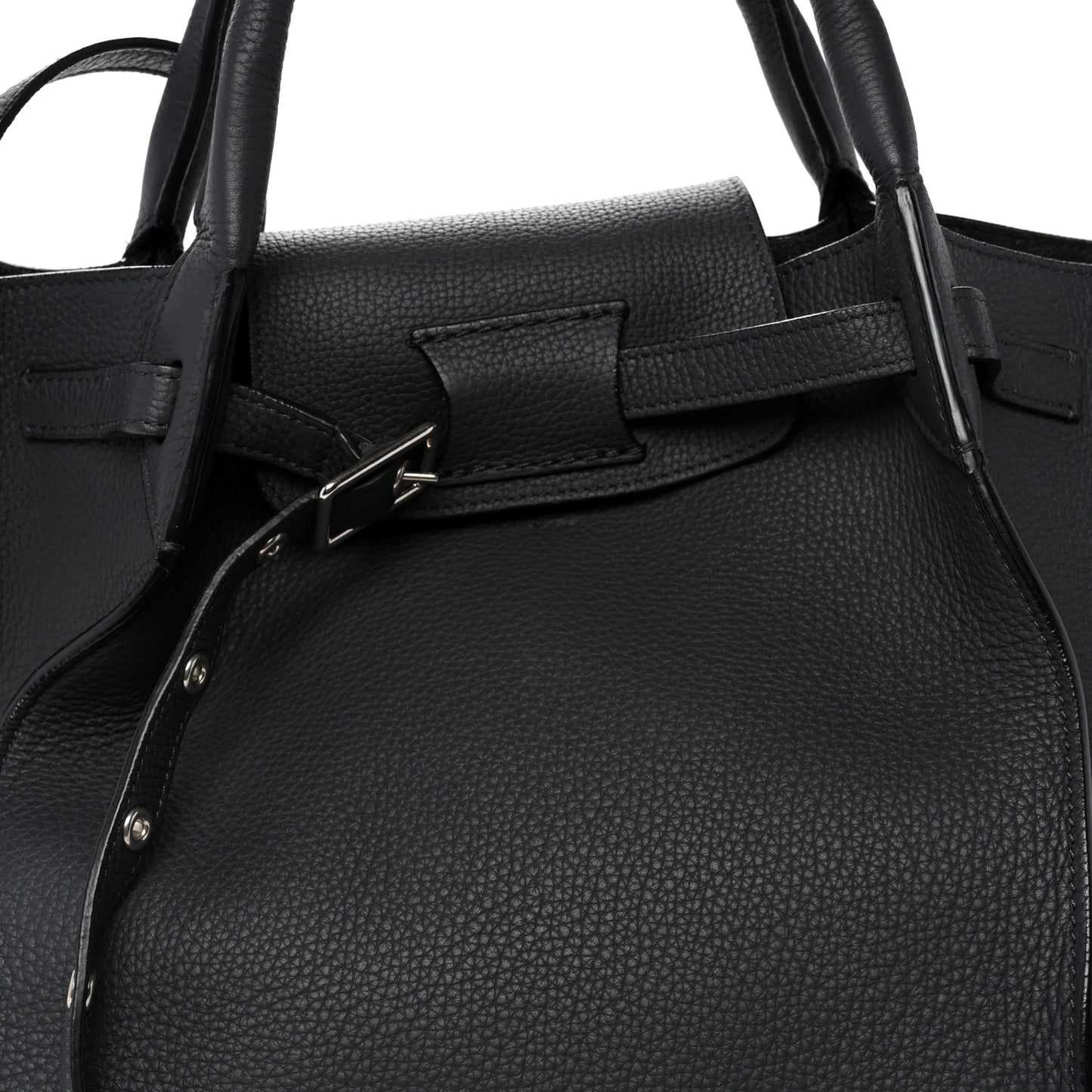 Supple Grained Calfskin Small Big Bag Anthractie
