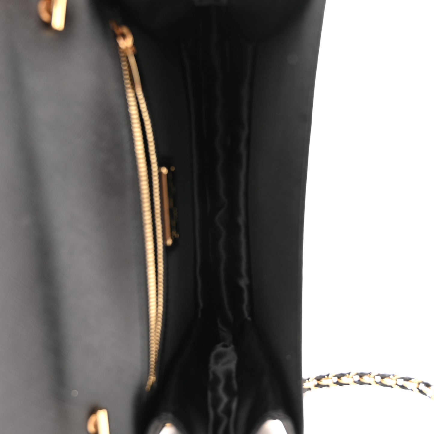 Printed Calfskin Vara Bow Chain Flap Crossbody Black