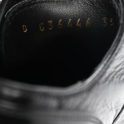 Chanel Shiny Crumpled Lambskin CC Lace Up Oxfords 35.5 Black 8 of 8