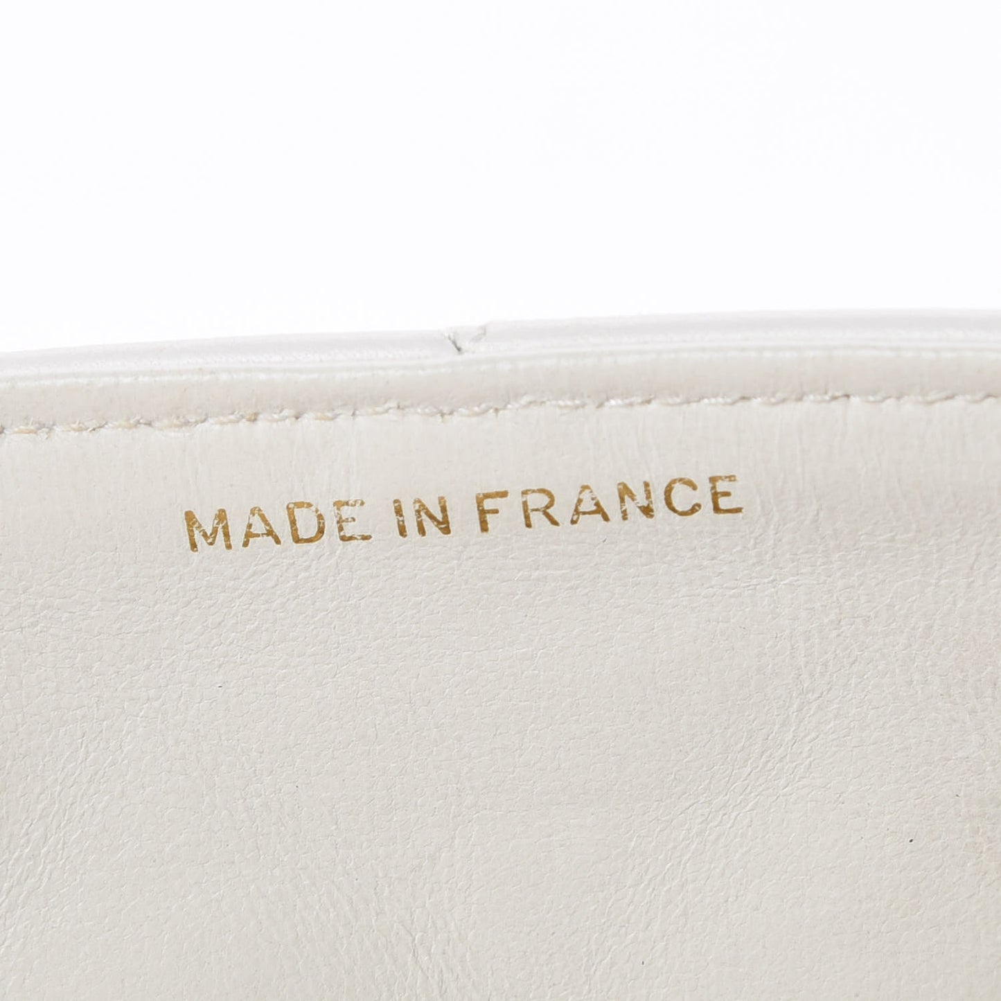 Lambskin Quilted Small Single Flap White