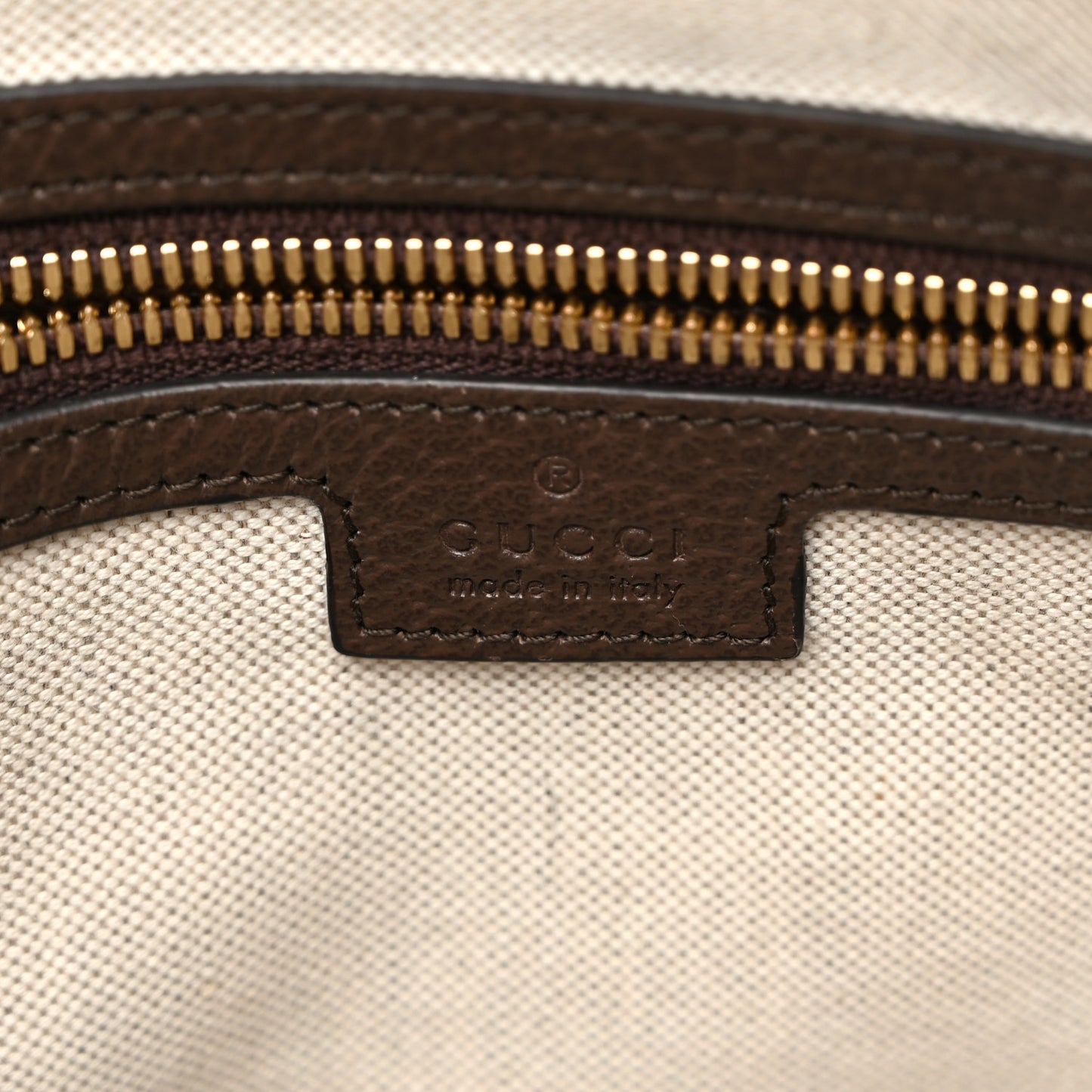 Monogram Jumbo GG Textured Dollar Calfskin Web Wristlet Messenger Bag Camel Ebony New Acero