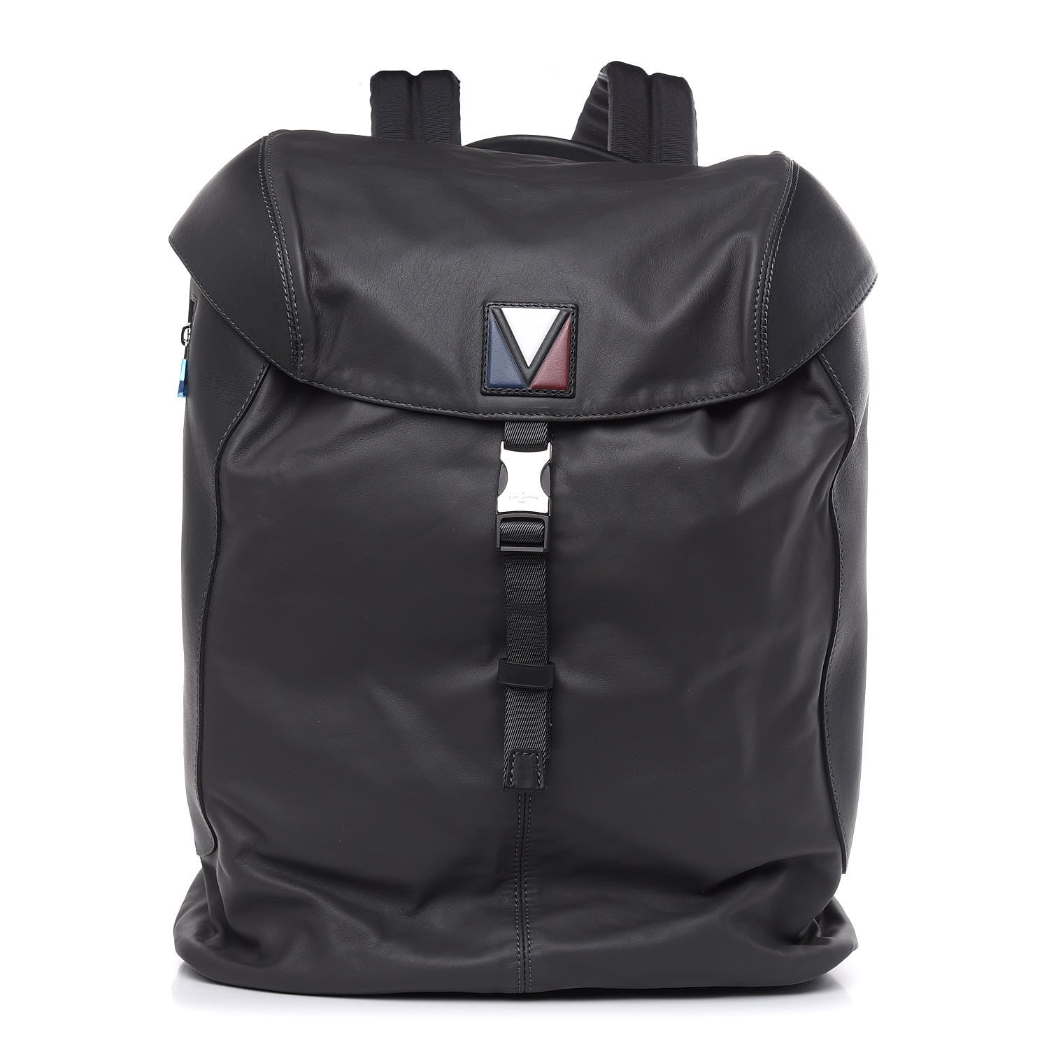 Louis Vuitton Calfskin Nylon V Line Pulse Backpack Asphalt 1 of 9
