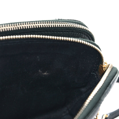 Saint Laurent Grained Lambskin Quilted Mini Becky Double Zip Bag Dark Green 11 of 11