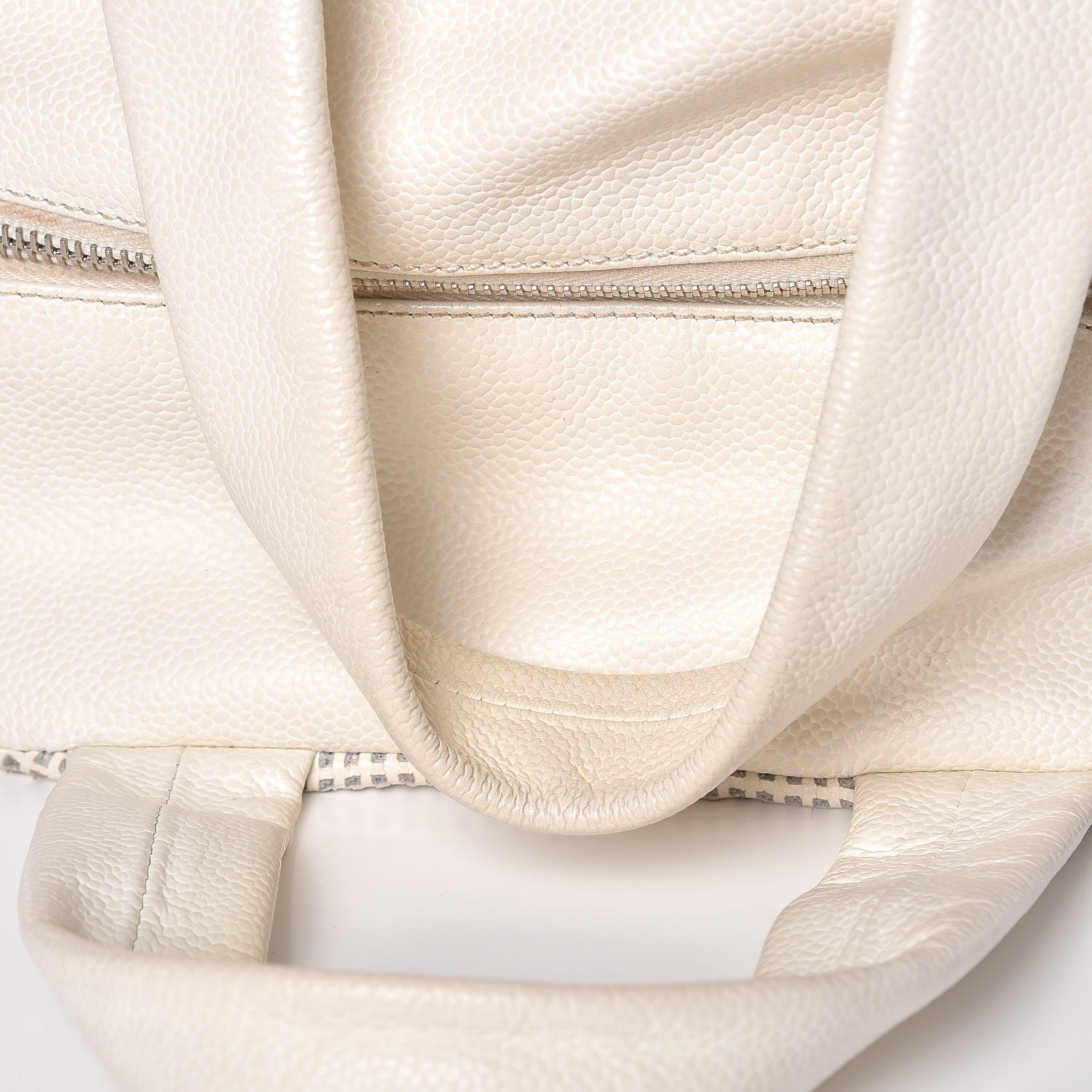 Chanel Caviar Perforated Bowler White 14 of 15