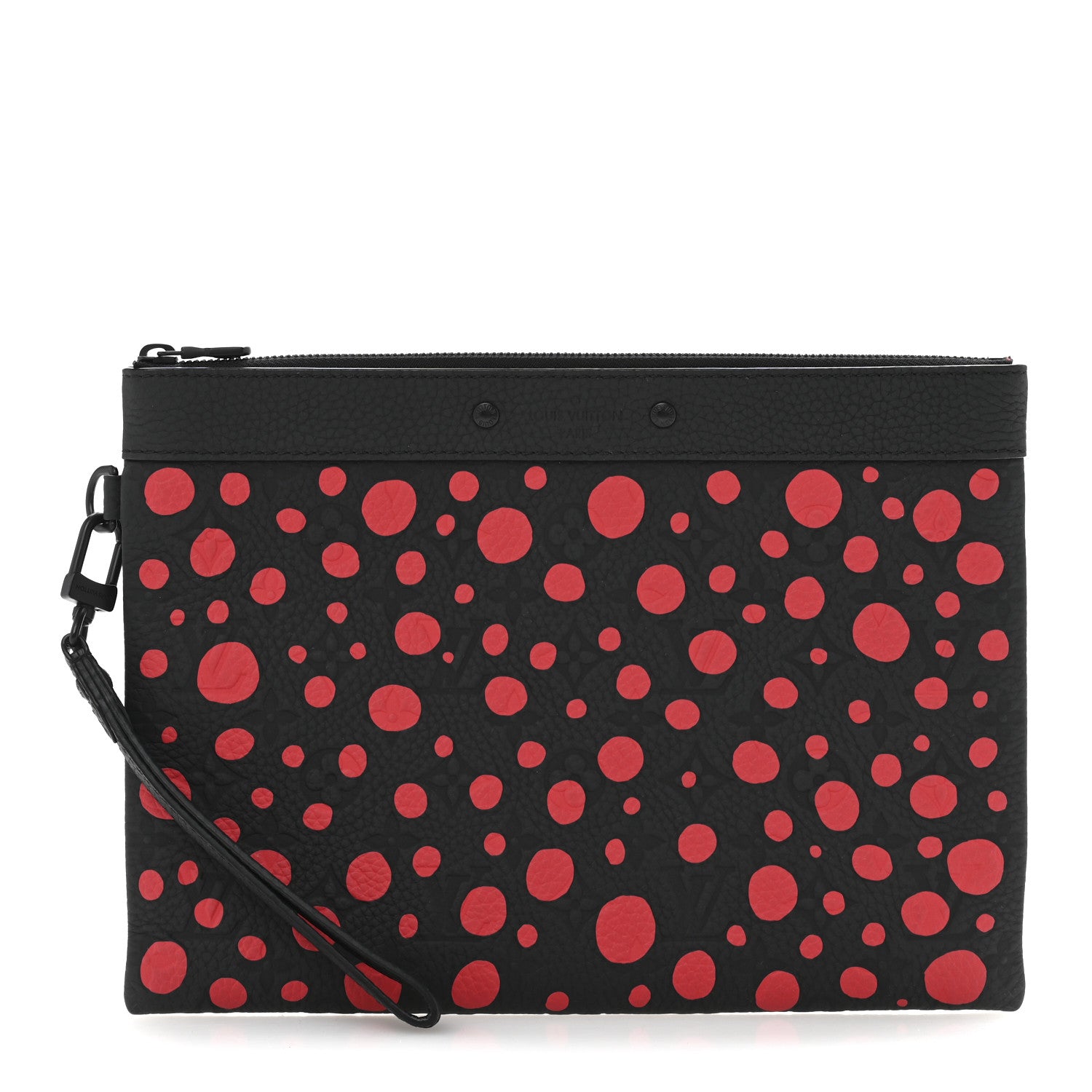 Louis Vuitton LV X YK Taurillon Monogram Pochette To-Go Black Red 1 of 9