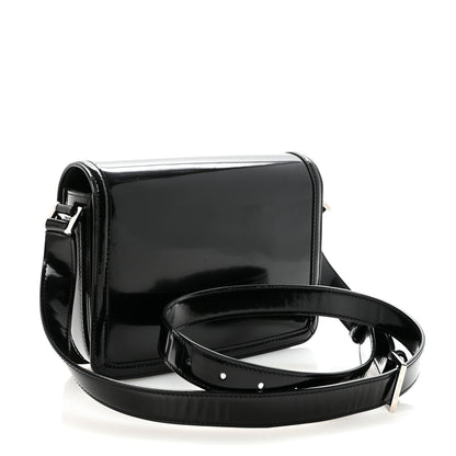 Saint Laurent Glazed Calfskin Monogram Medium Solferino Satchel Black 2 of 9