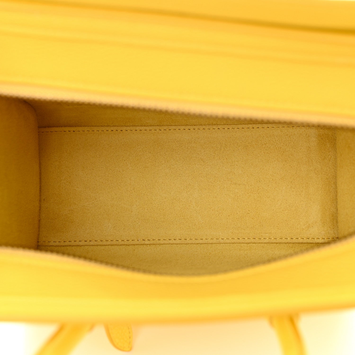 Celine Drummed Calfskin Nano Luggage Citron 5 of 11