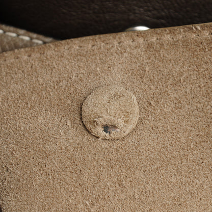 Celine Drummed Calfskin Suede Medium Trapeze Souris 8 of 8