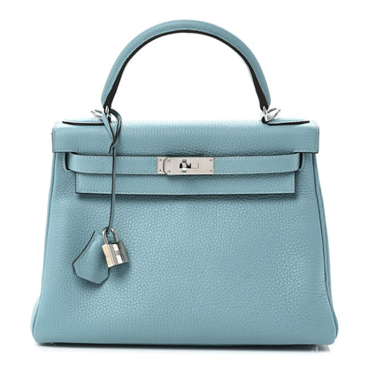Hermes Taurillon Clemence Kelly Retourne 28 Turquoise 1 of 10