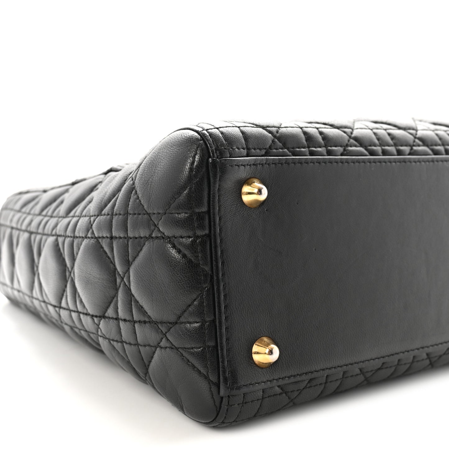 Lambskin Cannage Large Lady Dior Black