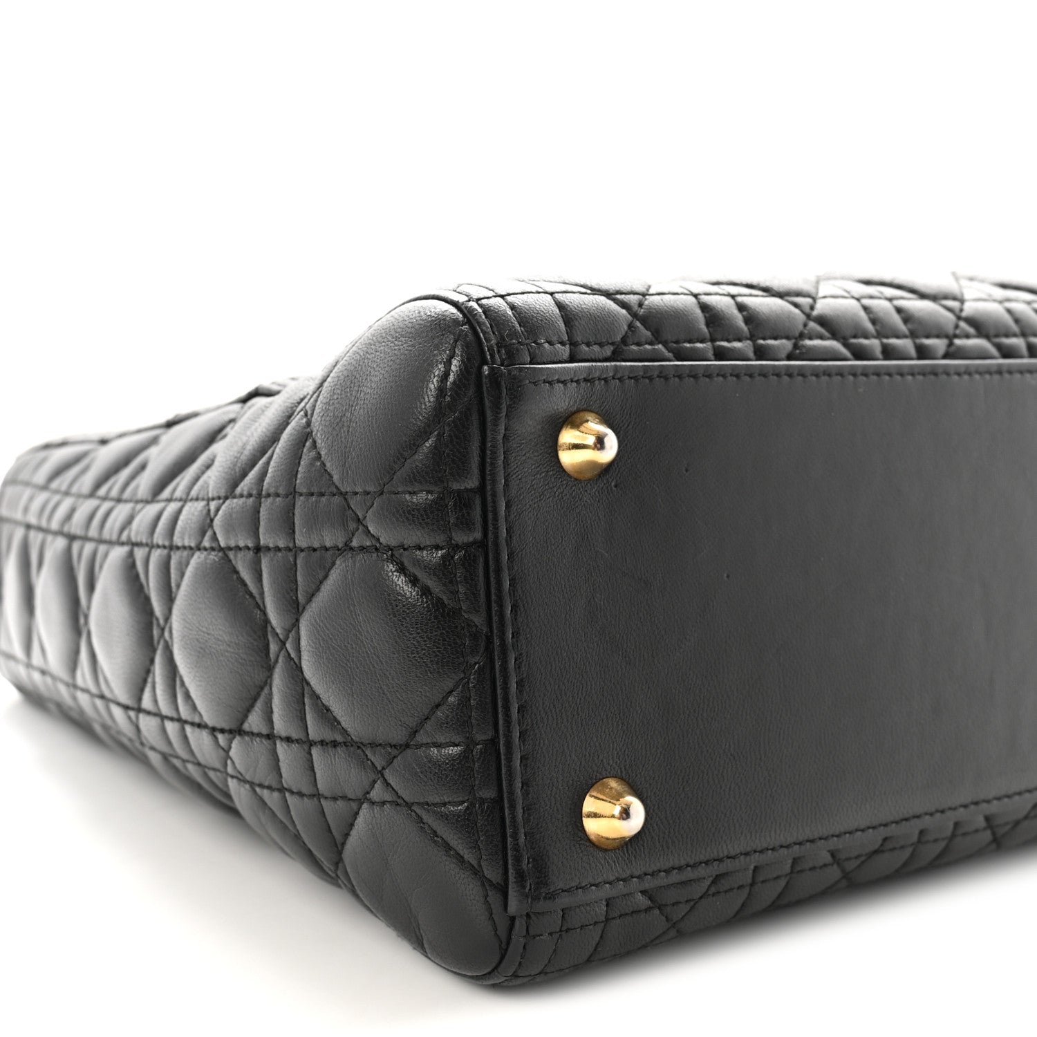 Christian Dior Lambskin Cannage Large Lady Dior Black 9 of 10