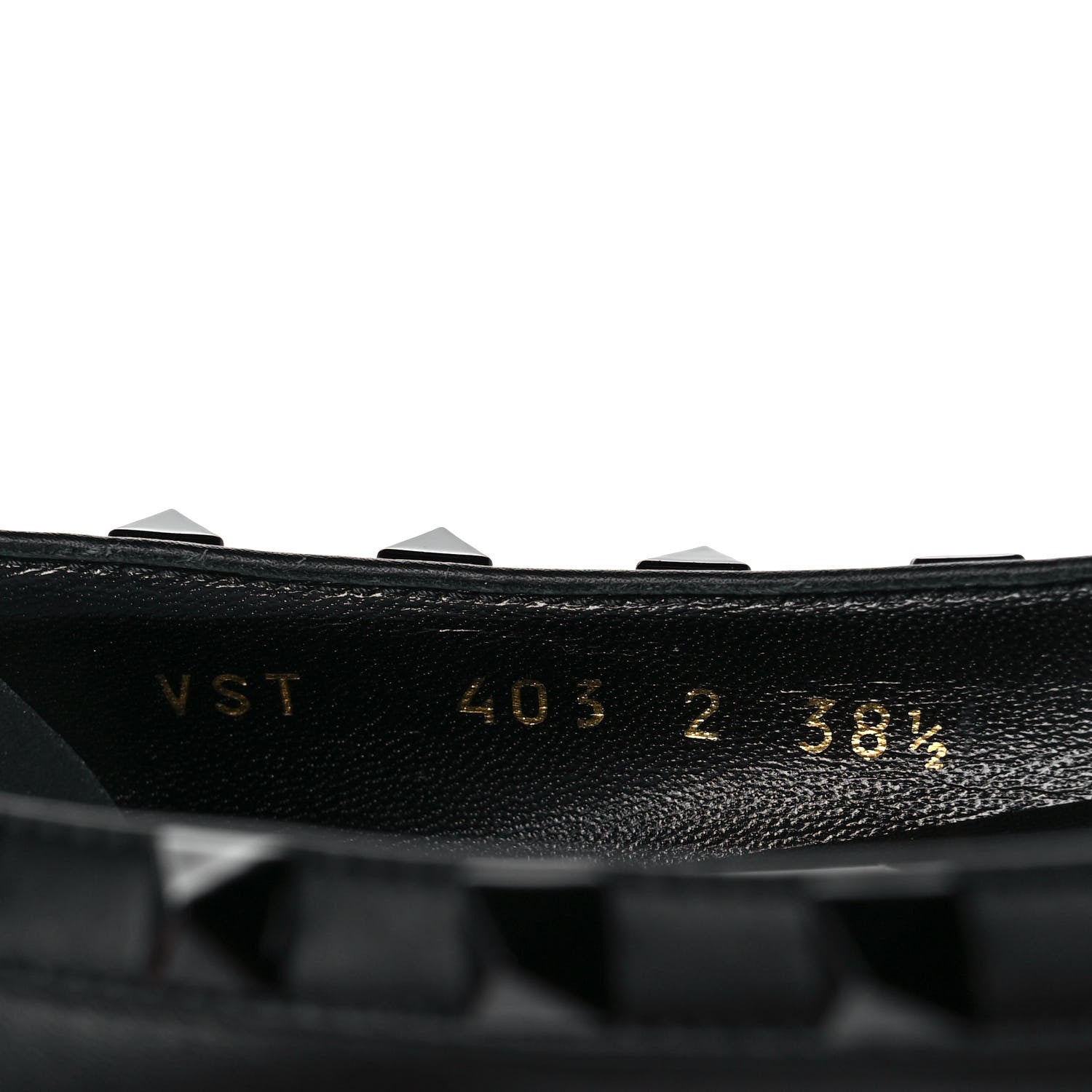 Valentino Garavani Calfskin Lacquered Monochrome Rockstud Ballerina Flats 38.5 Black 8 of 10