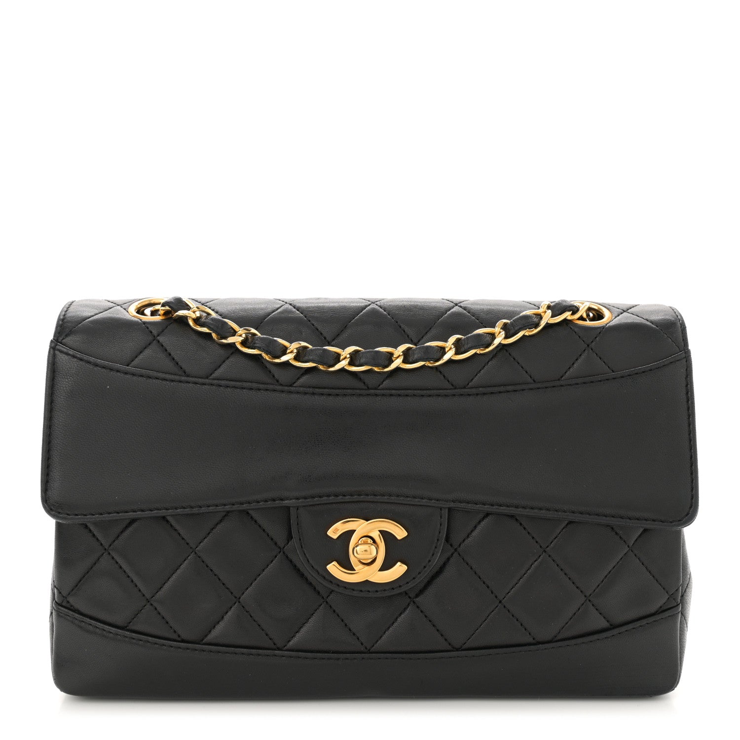 Chanel Lambskin Quilted Small Single Flap With Pouch Black 1 of 15