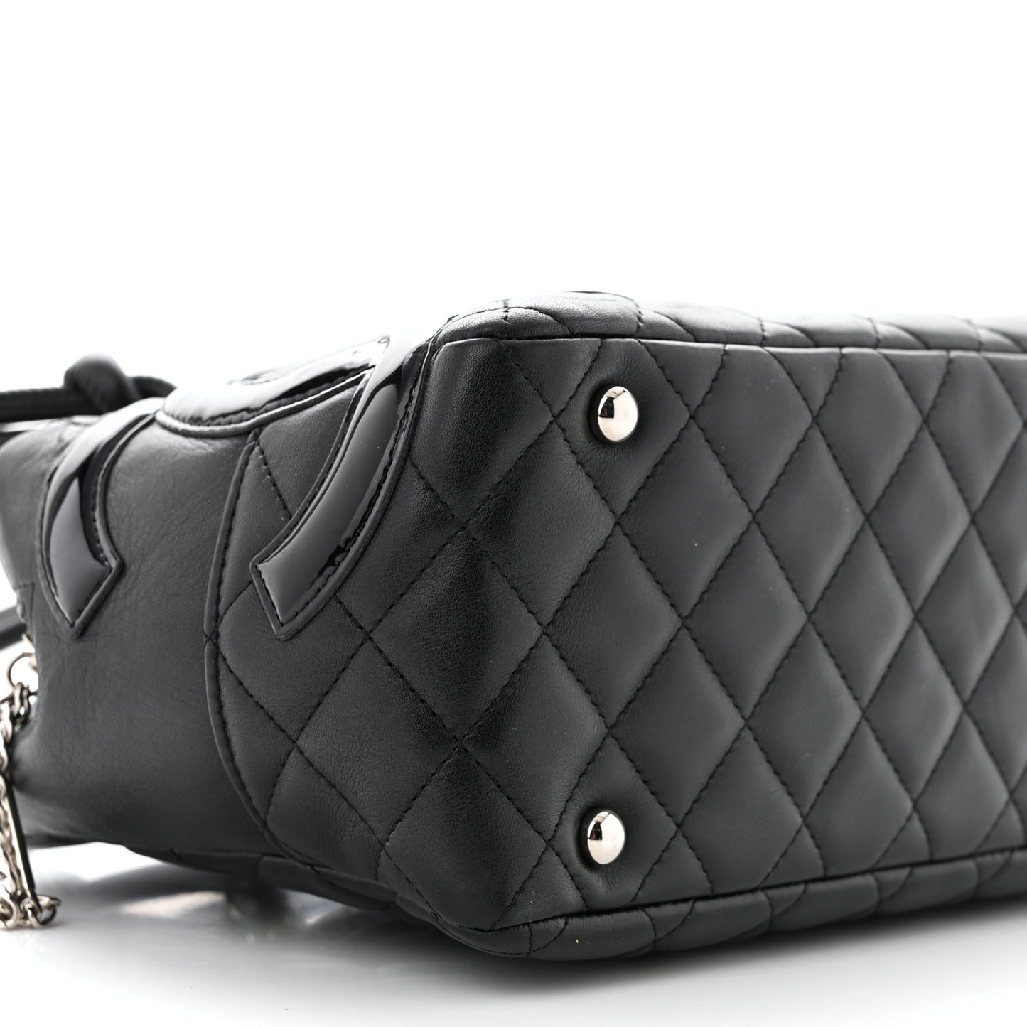 Calfskin Quilted Large Cambon Bowler Black