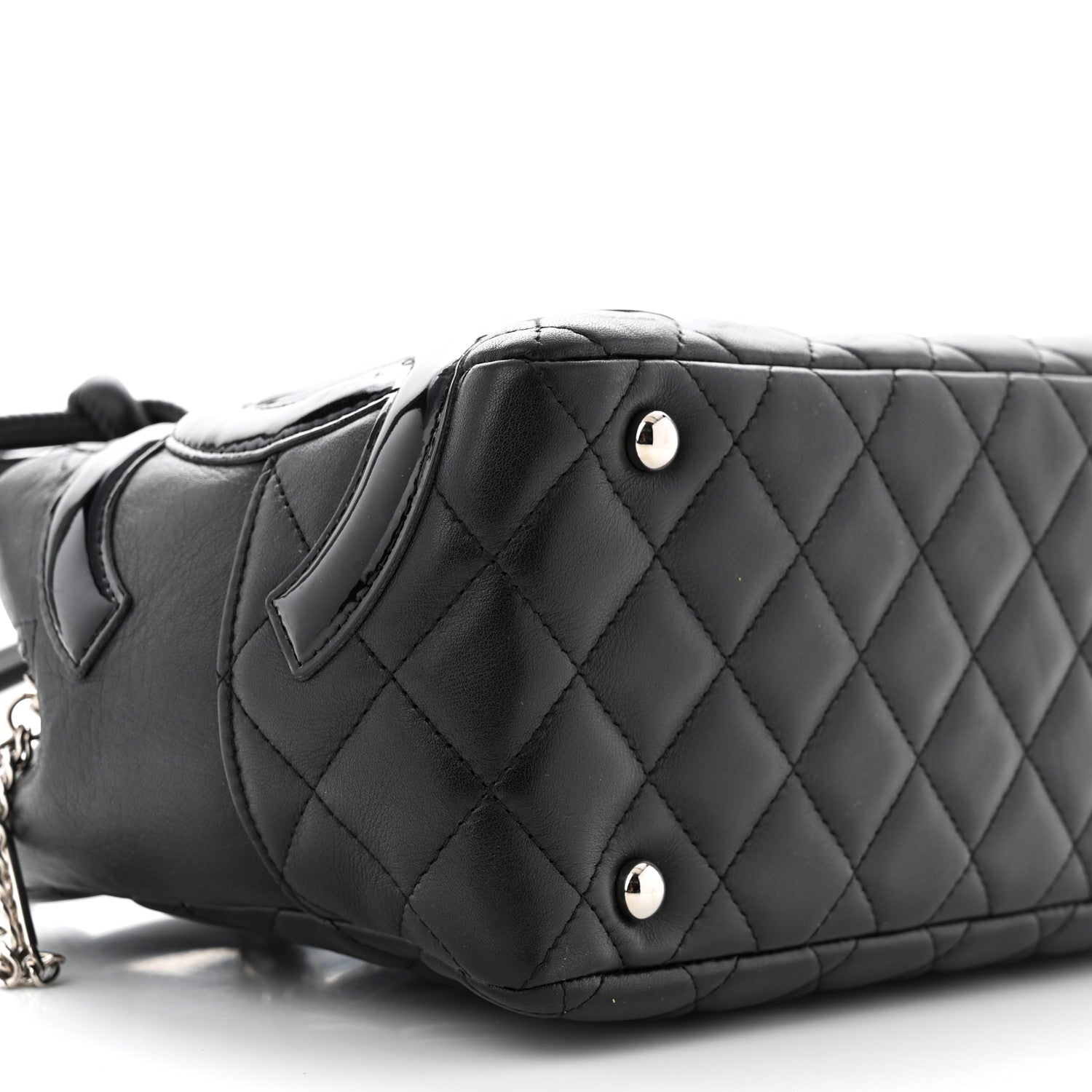 Chanel Calfskin Quilted Large Cambon Bowler Black 9 of 12