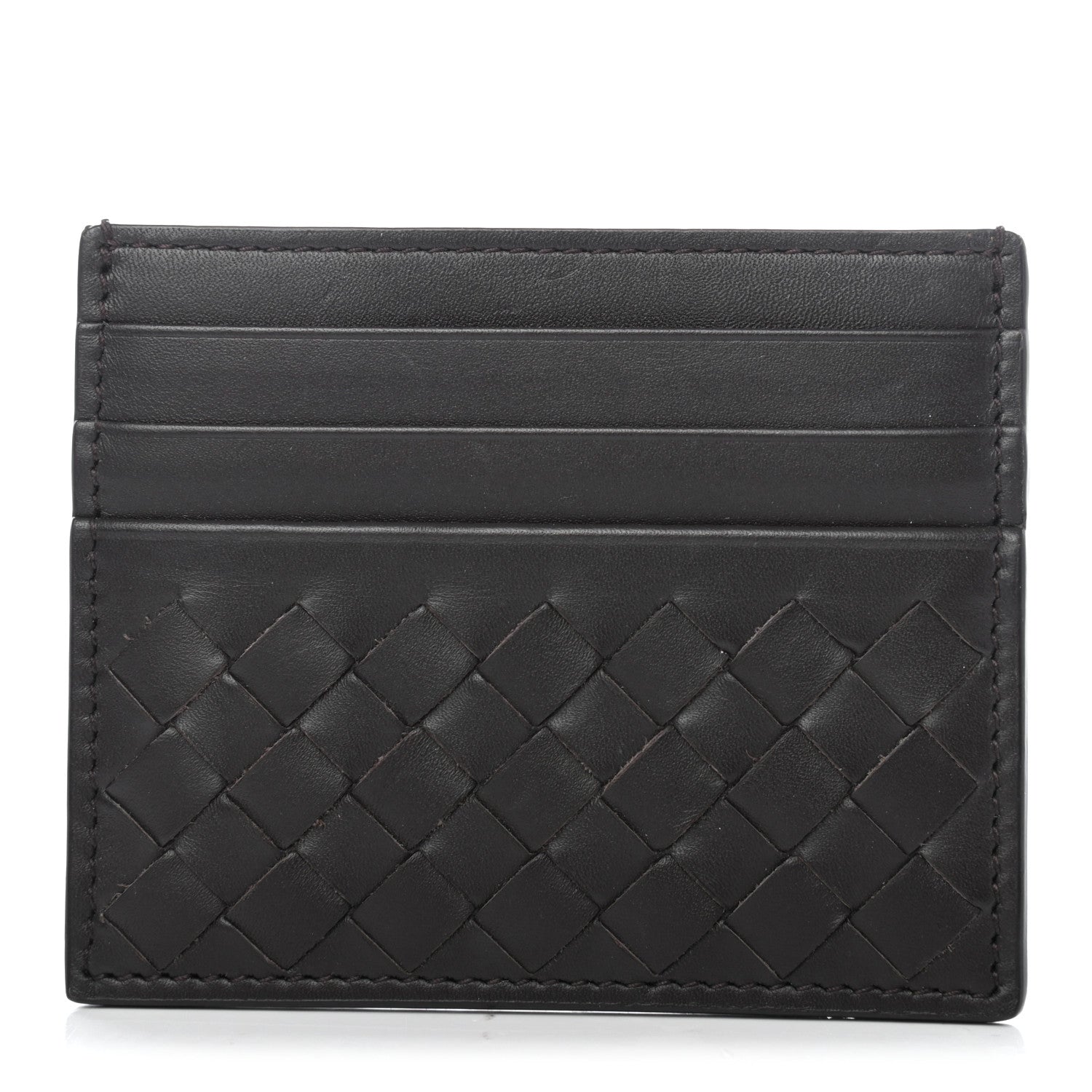 Bottega Veneta Nappa Intrecciato Card Holder Ebano 1 of 4