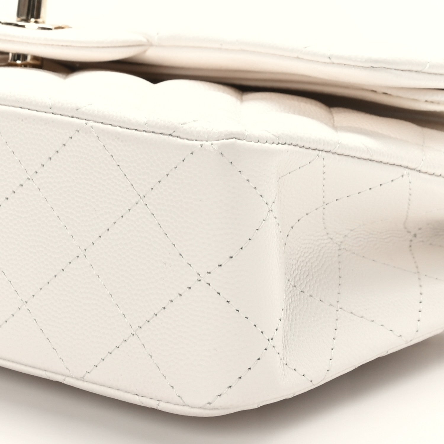 Chanel Caviar Quilted Small Double Flap White 9 of 9