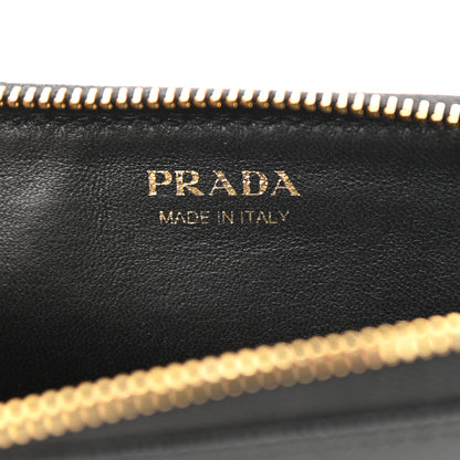 Prada Saffiano Metal Zip Around Keychain Black 6 of 6