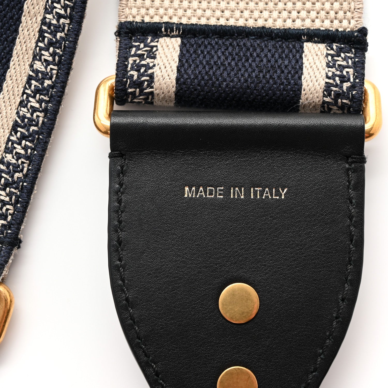 Christian Dior Canvas Embroidered Shoulder Strap Blue 5 of 6