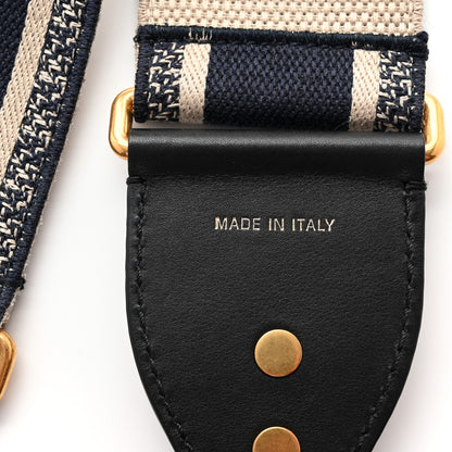 Christian Dior Canvas Embroidered Shoulder Strap Blue 5 of 6
